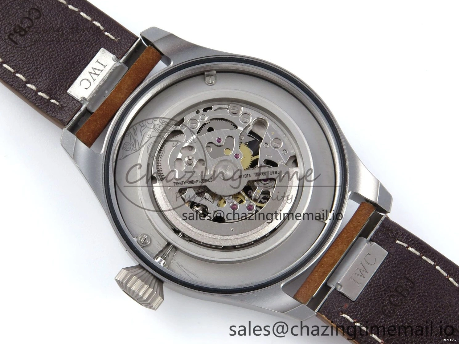 MIROTIME 0225 Big Pilot IW329701 M+F 1:1 Best Edition Black Dial on Brown Leather Strap MY RelaxedFit 7005